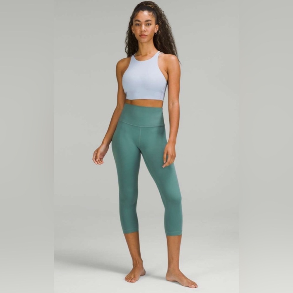 Lululemon Size 10 Wunder Under High Rise Leggings Pine‎ Luxstreme Inseam 25”